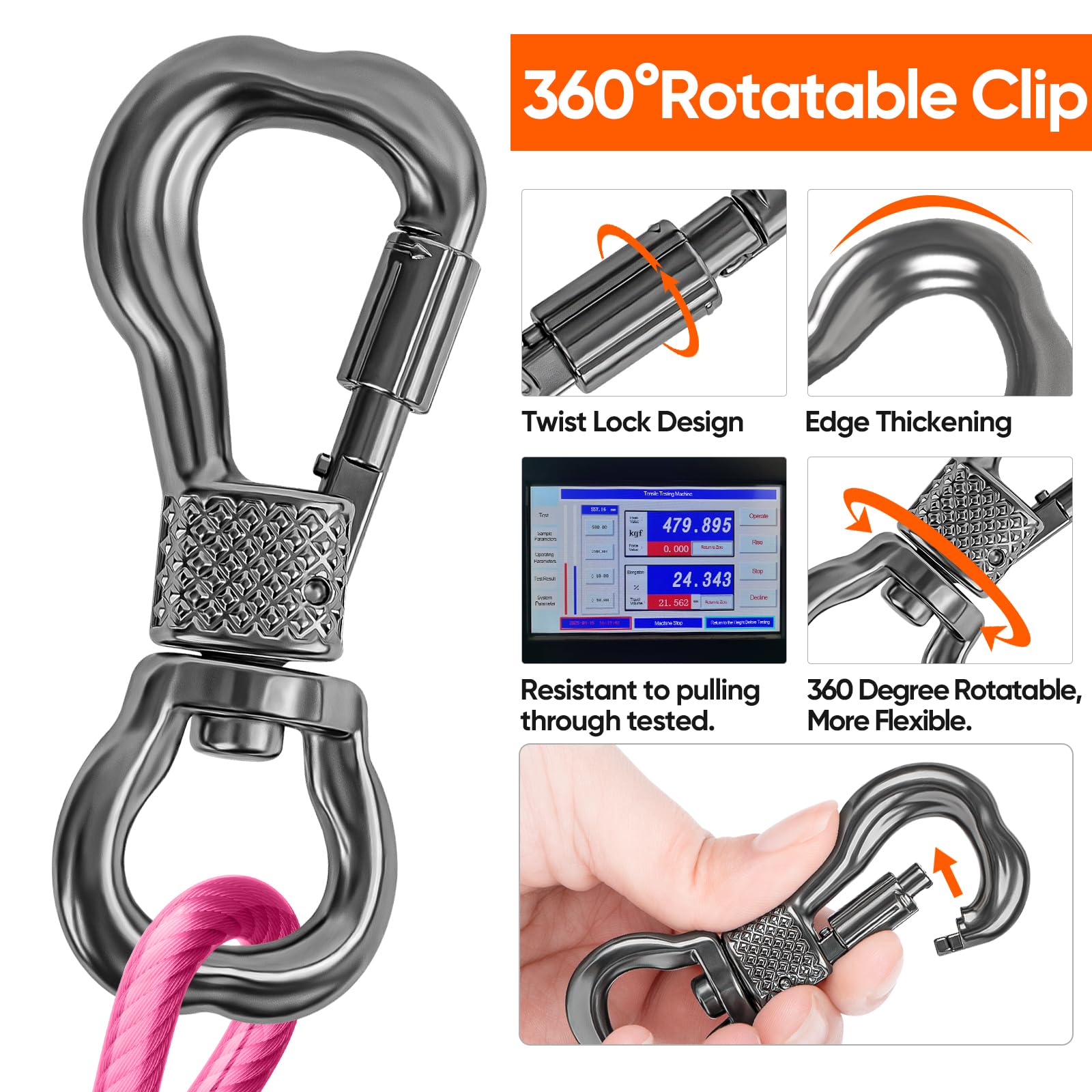 Snapklik.com : Tresbro 70FT Reflective Tie Out Cable For Dogs Up To 250 ...