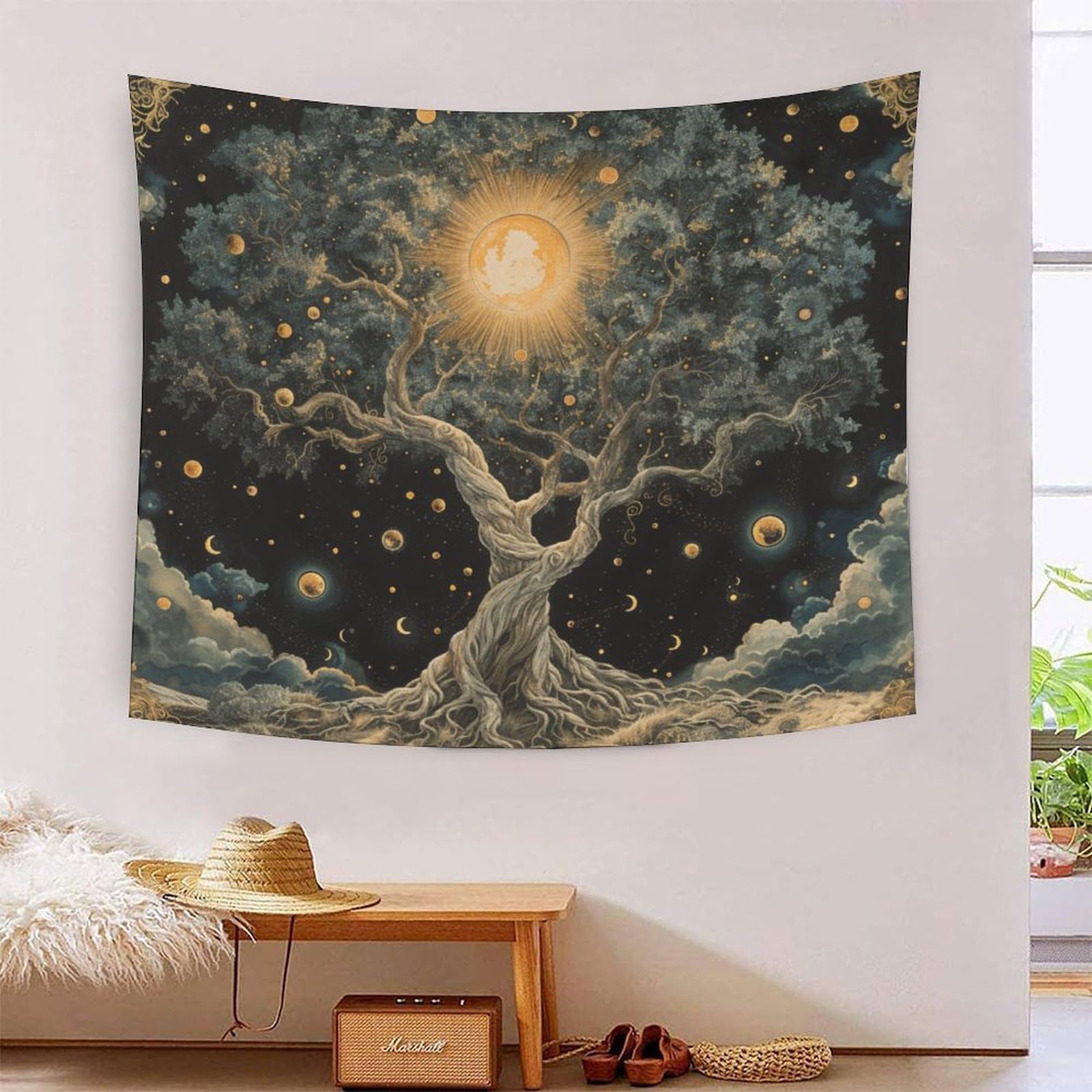 DCABEIOOE Tree of Life 3D Printing Tapestry for Living Room Bedroom Decorations Wall Hanging Home Decor Wall Tapestries 130cmx150cm