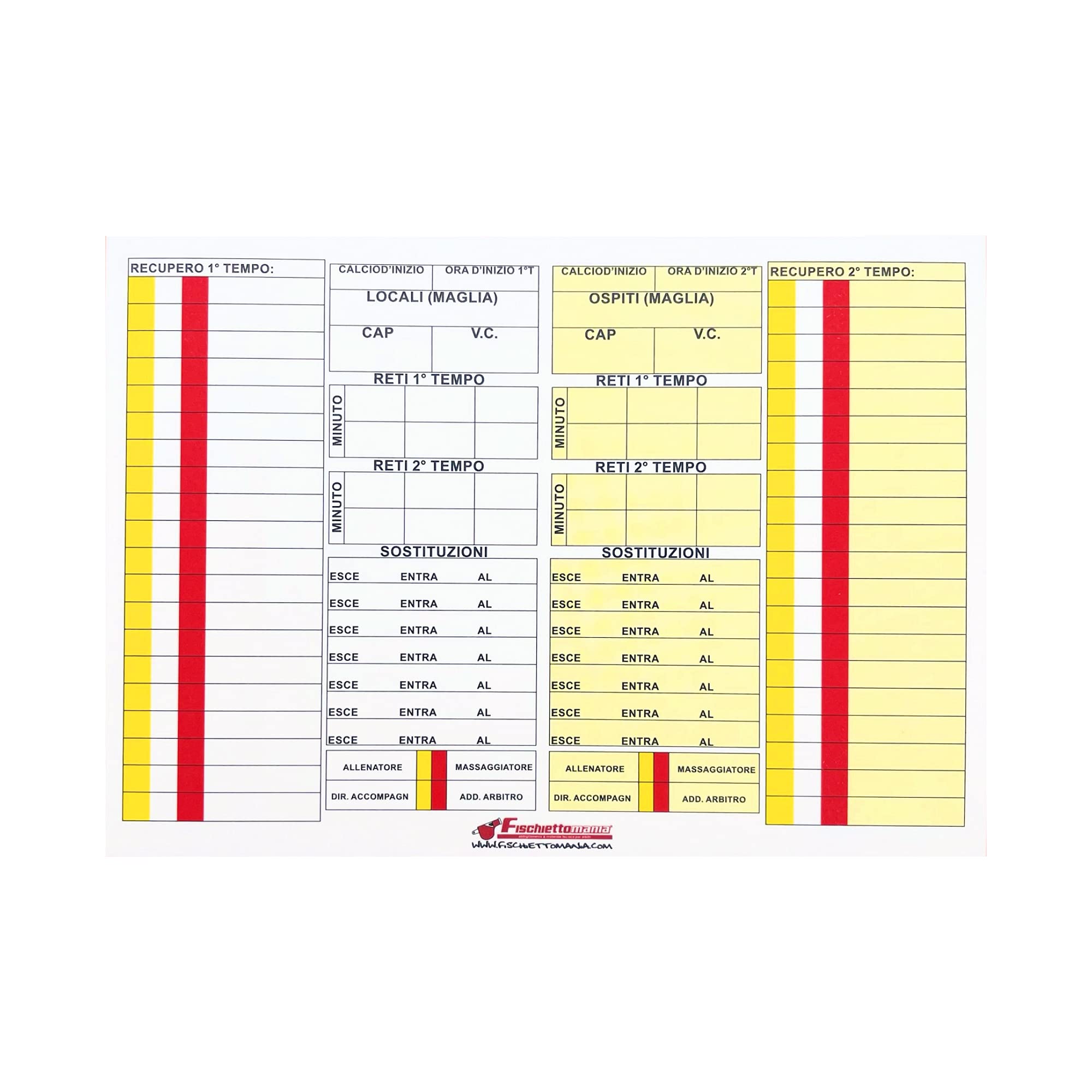 Cartoncini Ricambio Per Taccuino Arbitro - 10 Pezzi Per 7 Sostituzioni | Per Partite E Gare - Foto 6