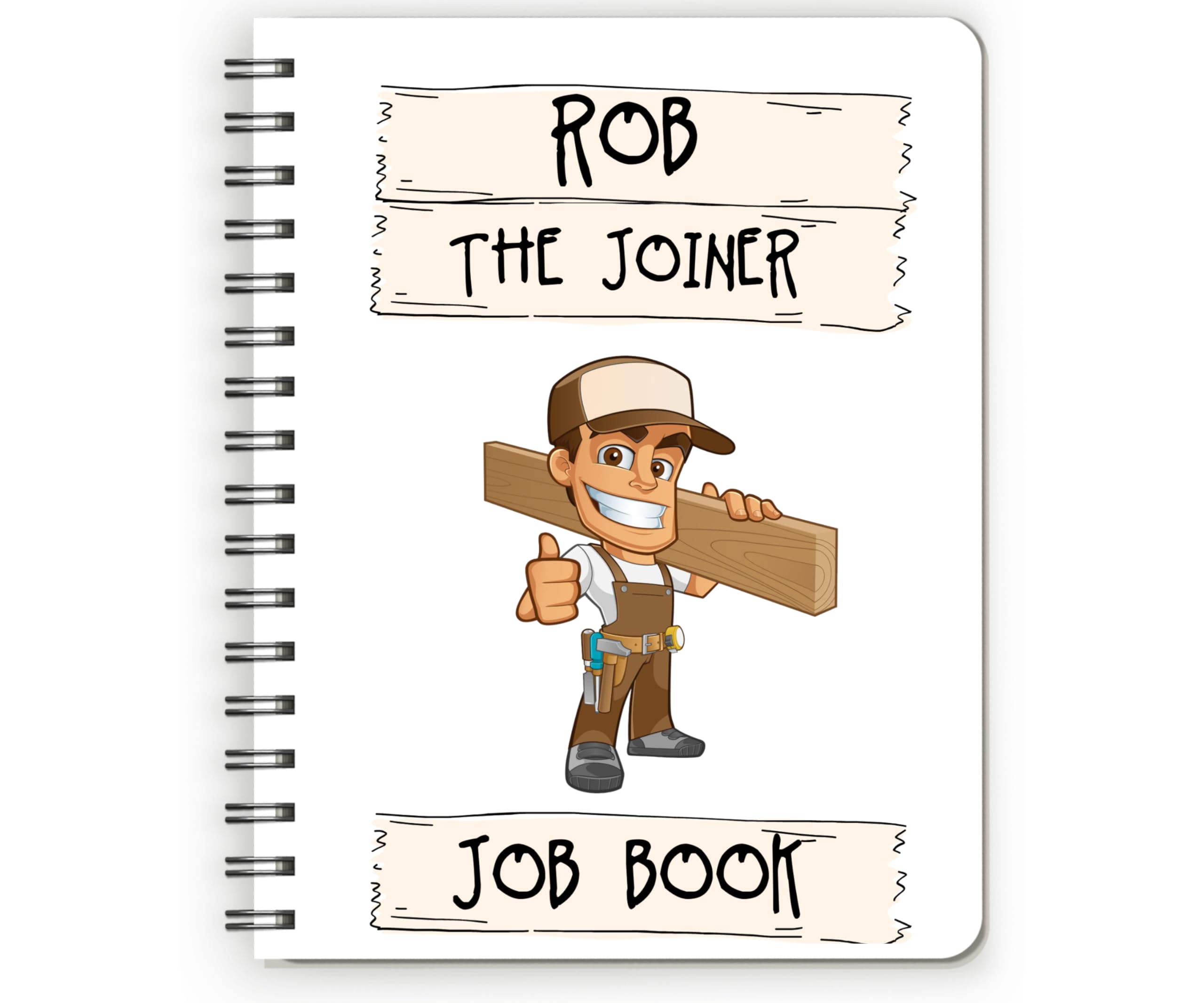 Joiners Notebook, Personalised, Carpenters Gift for Men, Carpenter Notebook, DIY Enthusiast Gift, Joinery Books, Workman Notebook, Workman Notepad