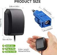 iwui Fakra C GPS Antenna autóhoz mágneses alappal, vízálló navigációs antenna teherautóhoz és hajóhoz 5