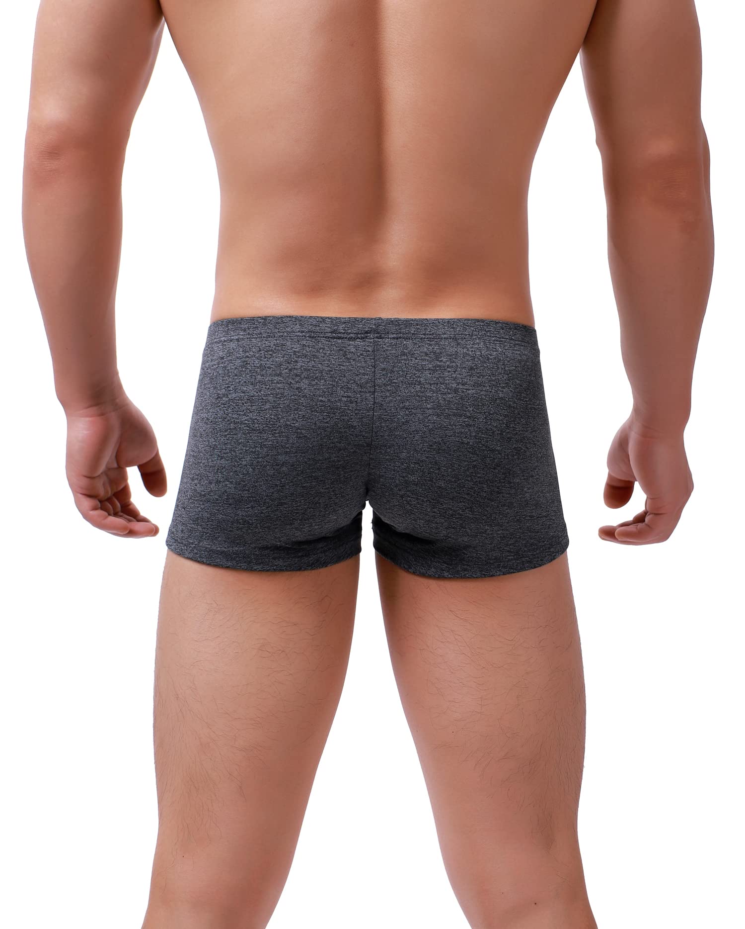 Calzoncillos tipo bóxer de algodón elástico para hombre, suaves, transpirables, de microfibra modal
