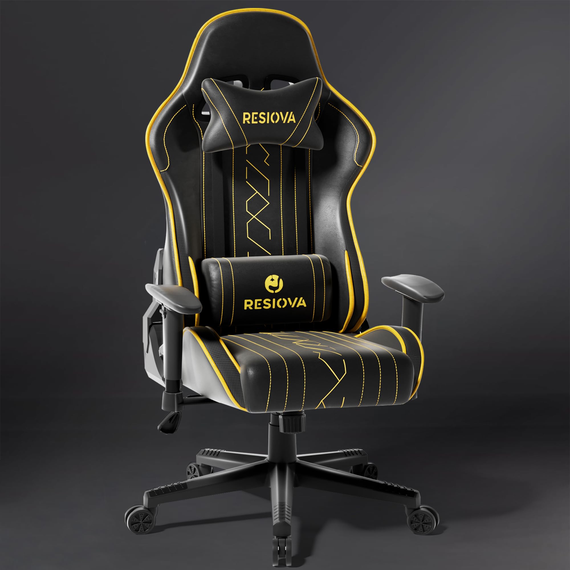 Gaming Chair PC Chair with Ergonomics Lumbar Support Computer Office Desk  Chair,Faux Leather Adjustable Swivel Heavy Duty Gaming Chairs