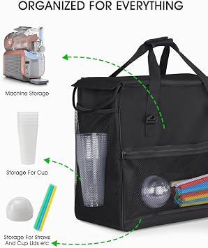 Tiga Carrying Bag for Ninja Slushie Max and XL Series, Travel Cover for Ninja Slushi Machine, Hand Carry Tote Storage Bag for FS605 and FS601 Accessories