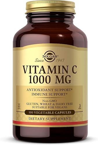 Miniatura 5 de Solgar Vitamina C 1000 mg, 100 cápsulas vegetales - Antioxidante y apoyo inmunológico - Salud general Picolinato de zinc 22 mg, 100 tabletas -