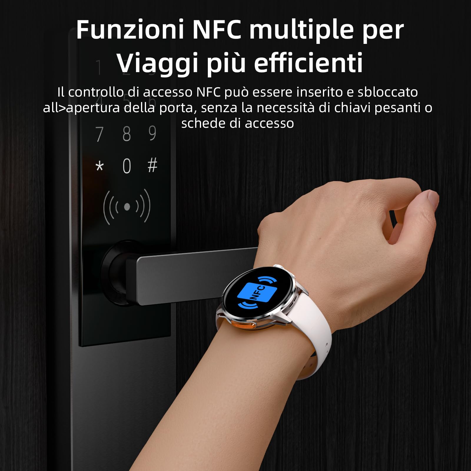 LOKMAT Scheda SIM 4G Android Smart Watch, schermo grande AMOLED da 1,6 pollici, 3 GB + 32 GB, smartwatch per uomini e donne con fotocamera girevole, WiFi, GPS, orologio fitness tracker (argento)