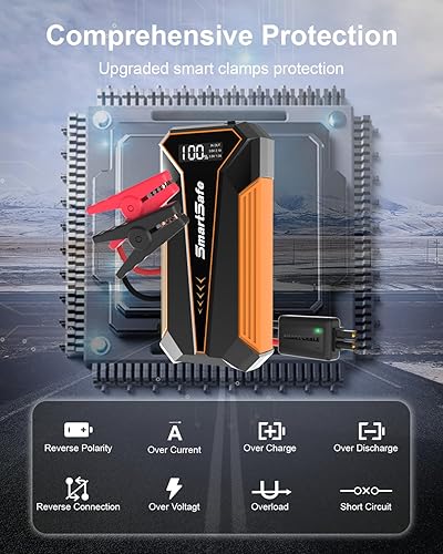 Miniatura 6 de Batería de coche arrancador 2000A batería de arranque de coche para hasta 8.0l de gas y 6.0l motores diesel Jump Starter portátil 12v Jump Pack para