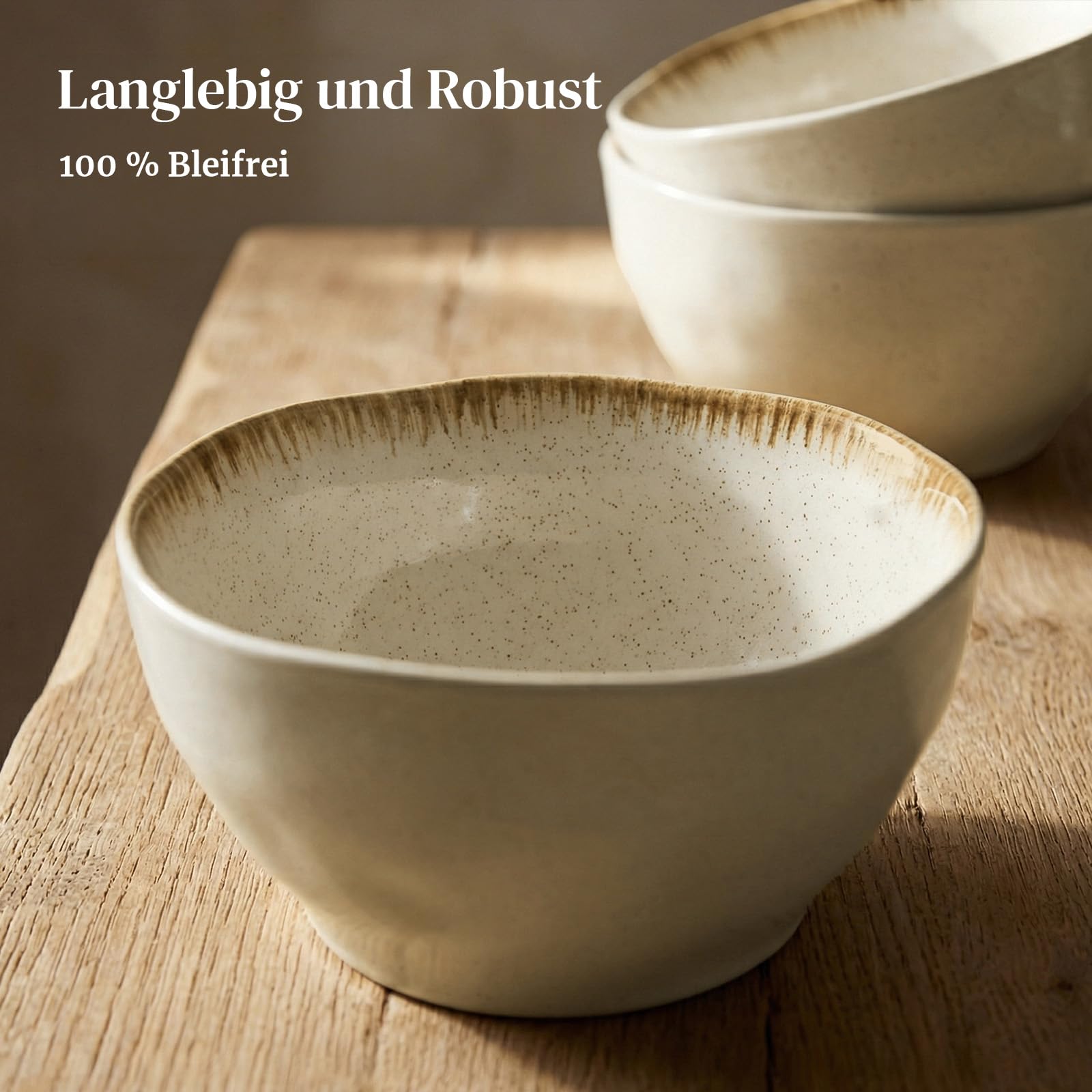 DOWAN Müslischalen 4er Set, 880ml Bowl Schüssel Set, Keramik Suppenschalen