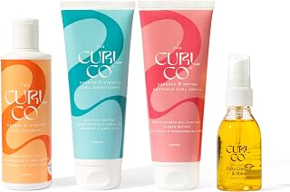 The Curl Co Complete Curl Care Combo | Shampoo + Conditioner + Soft Hold Curl Cream + Shine Serum |Control Frizz & Boost S Price In India