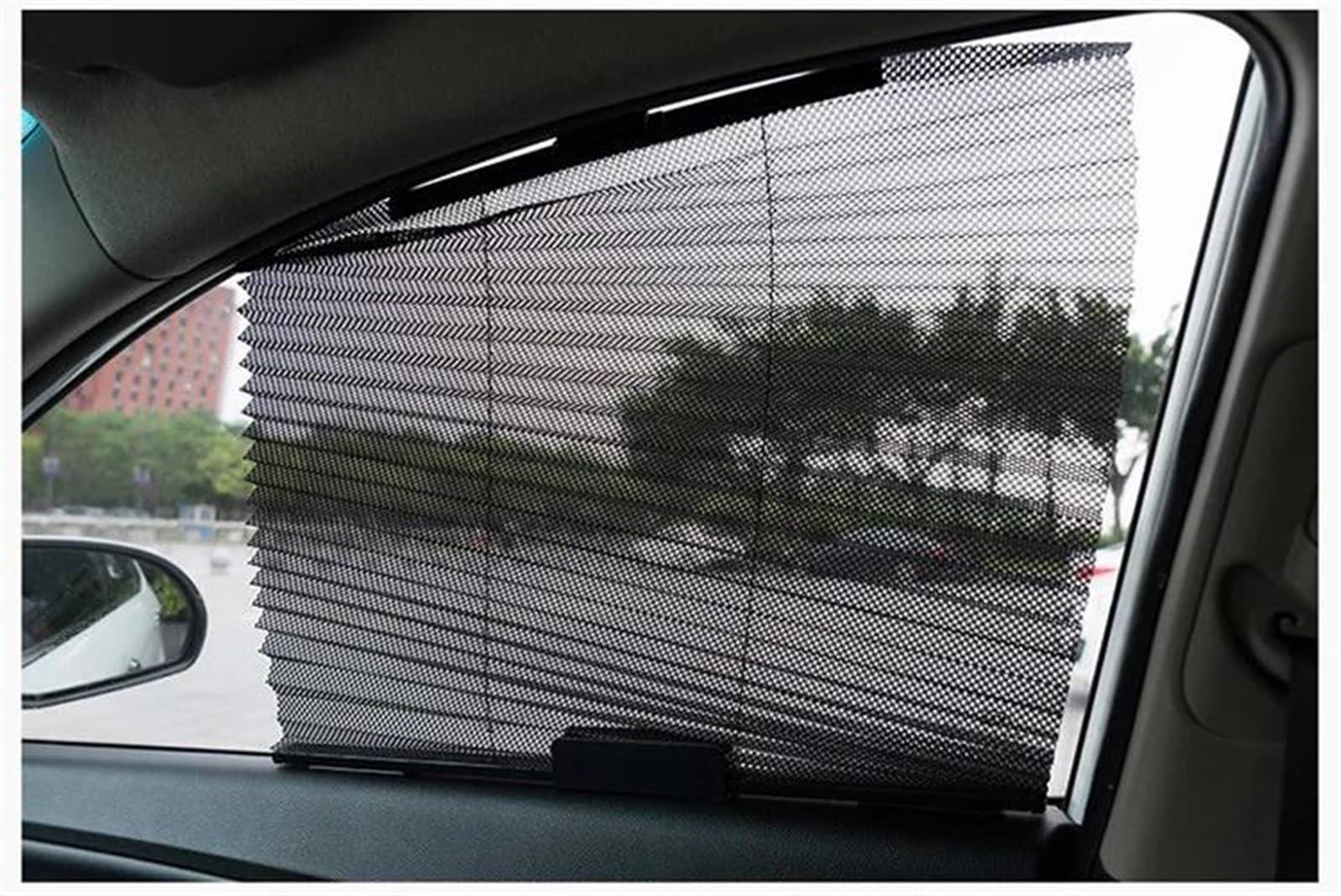Cortinas Divisorias Coche Parasol Retráctil Automático Universal para Ventana Lateral De Coche, Parasol De Malla, Persianas, Protector Solar Cortinas De Protección UV 4 Uds. Rayos UV Parasol