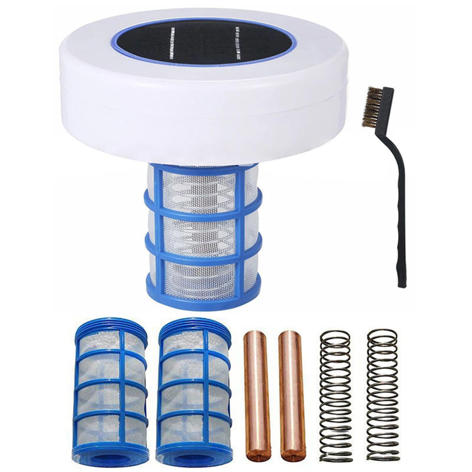 Ionizador solar para piscina, ionizador de agua desinfección sin química, ionizador solar para estanque, piscina, fuente de spa y protección a largo plazo de la calidad del agua