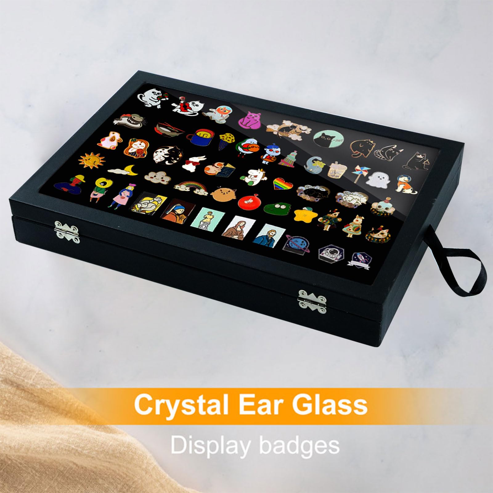 Amazon｜ピンバッジ ケース透明窓スピンズフレーム ピンディスプレイ