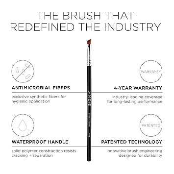 Sigma Beauty E65 Small Angle Brush, Precise Angled Eyeliner Brush for Brows