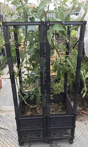 Miniatura 7 de Maceta trepadora para verduras y tomates con ruedas y maceta de 14 pulgadas de profundidad, material no tóxico protegido contra el sol, 24 pulgadas