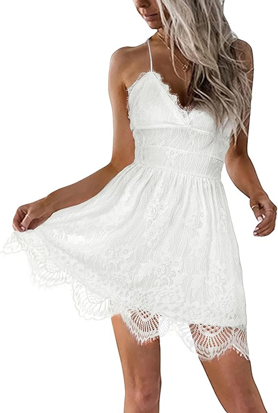 Cute White Mini Bridal Shower Dress