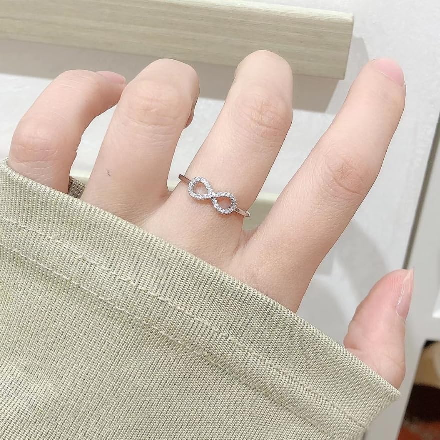 Image of SALTY Anti Tarnish Finger Ring for Women | Adjustable Fancy Jewellery Design | Fashion Accessories for Girls | Minimal Jewelry | Gift for Diwali, Christmas, Marriage, Birthday