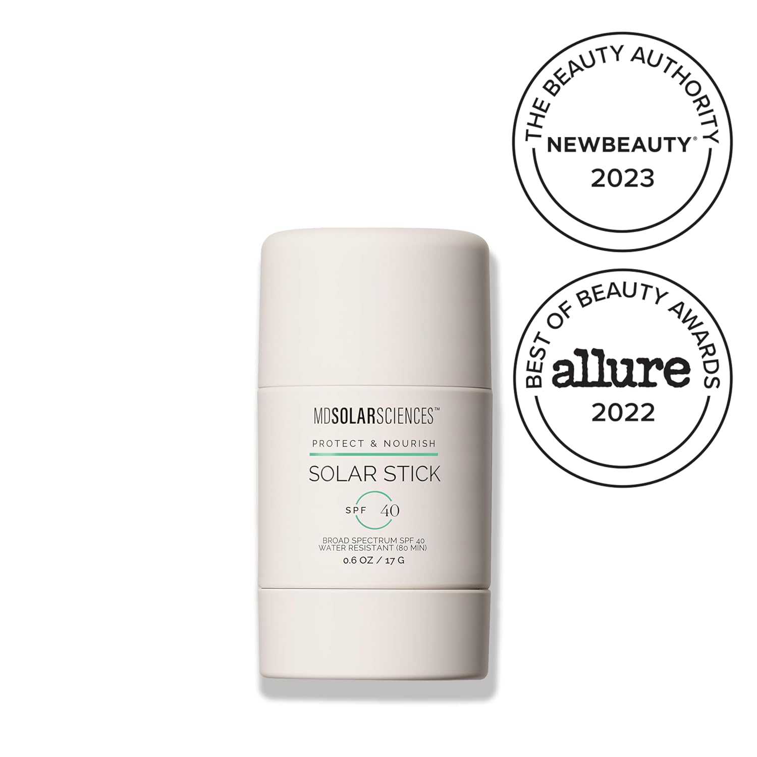 MDSolarSciences Solar Stick SPF 40 – Water-Resistant Mineral Sunscreen – Broad Spectrum UV Protection – Blendable Zinc Oxide Travel Stick – Smooth, Sheer and Natural Matte Finish, 0.6 Oz - Image 2