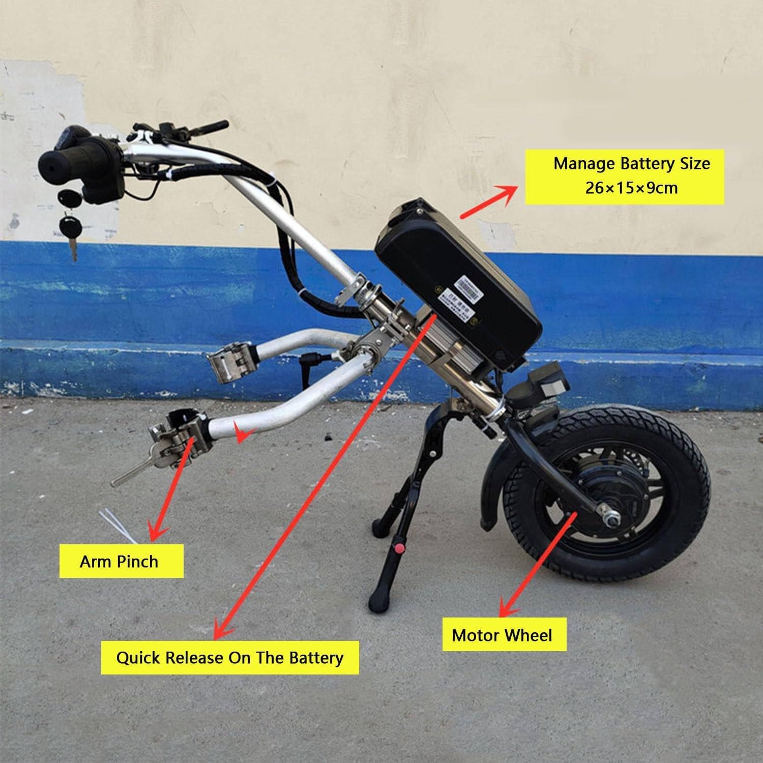 Accesorio eléctrico para silla de ruedas, motor de 500 W para mayor movilidad, convierte la silla de ruedas manual en eléctrica para un fácil transporte