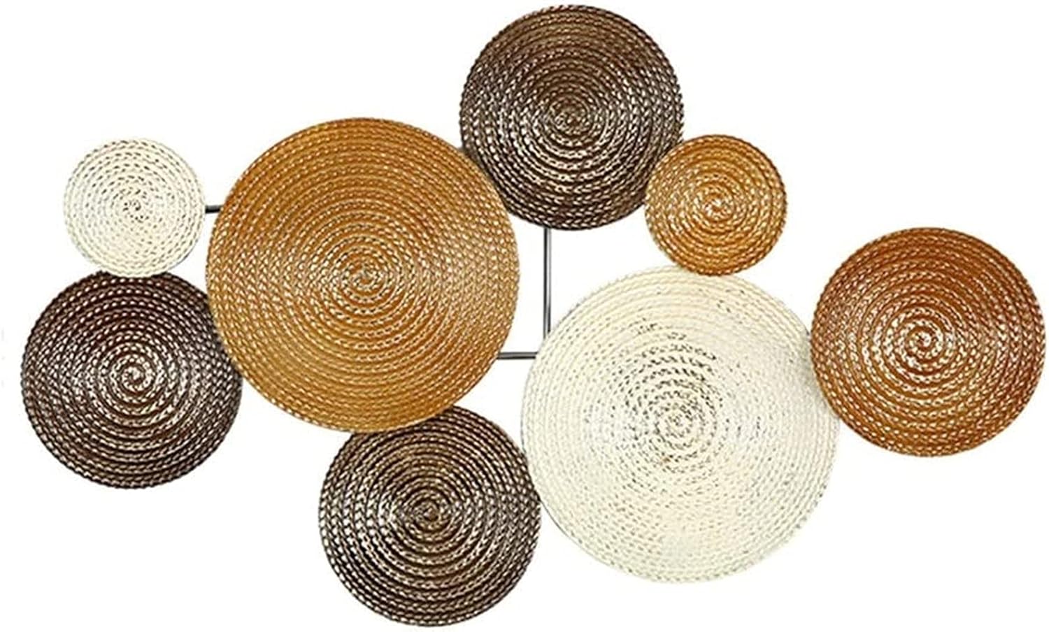 XZGDEN Wall Decorations, Canvas Inhouse Small Set of 8 Bright Stereo Disc Circles Metal Wall Décor Hanging Large Wall Sculpture Art - 2 Styles to ...