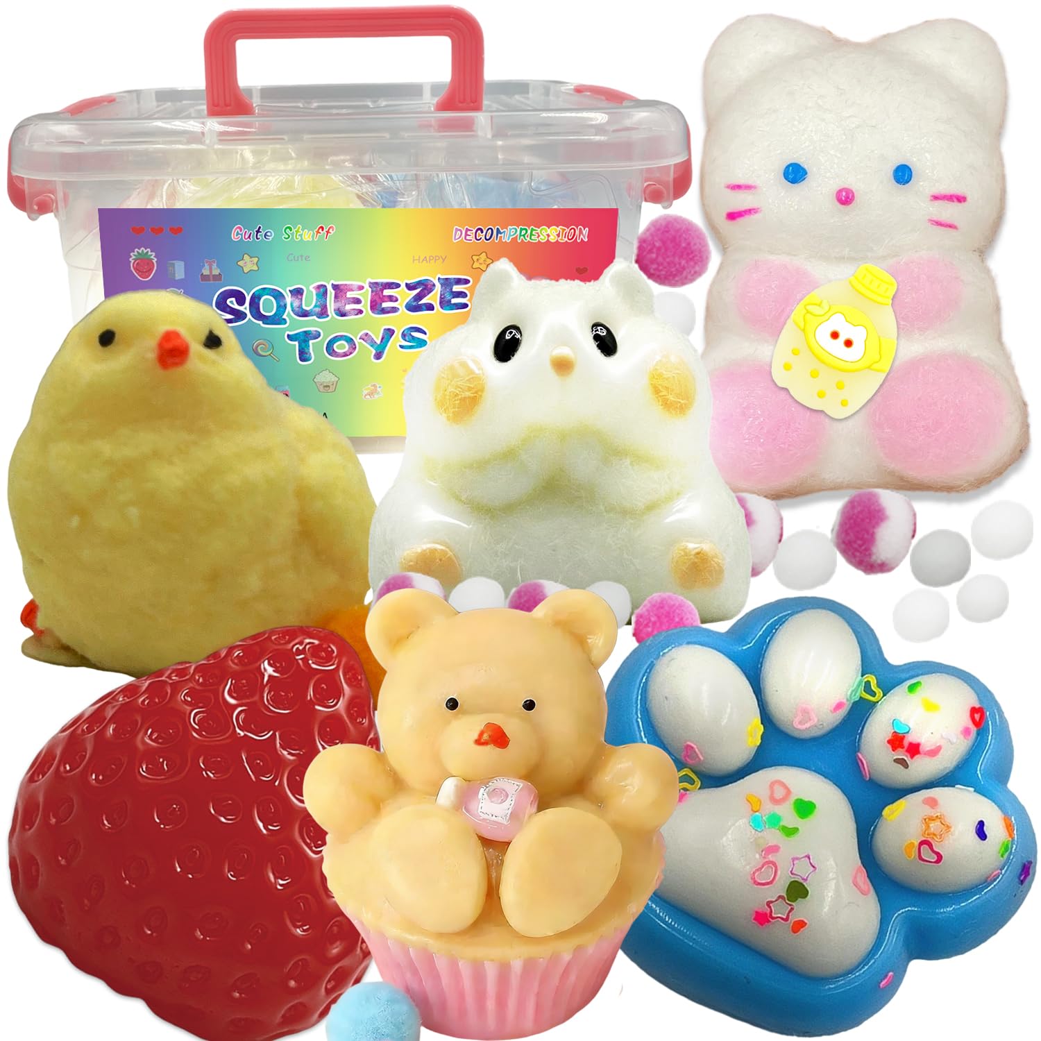 Amazon.com: Mega Taba Squishy Pack 6 Giant Slow Rise Squishies