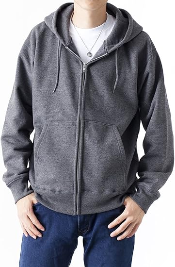 Amazon ティーシャツドットエスティー パーカー 無地 厚手 裏起毛 ジップアップ ワイルドジップ 15 6oz メンズ トレーナー パーカー 通販