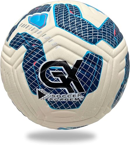 GX Soccer Academy Tour+ Professional Soccer Ball, Size 5, Green and White Competition Ball