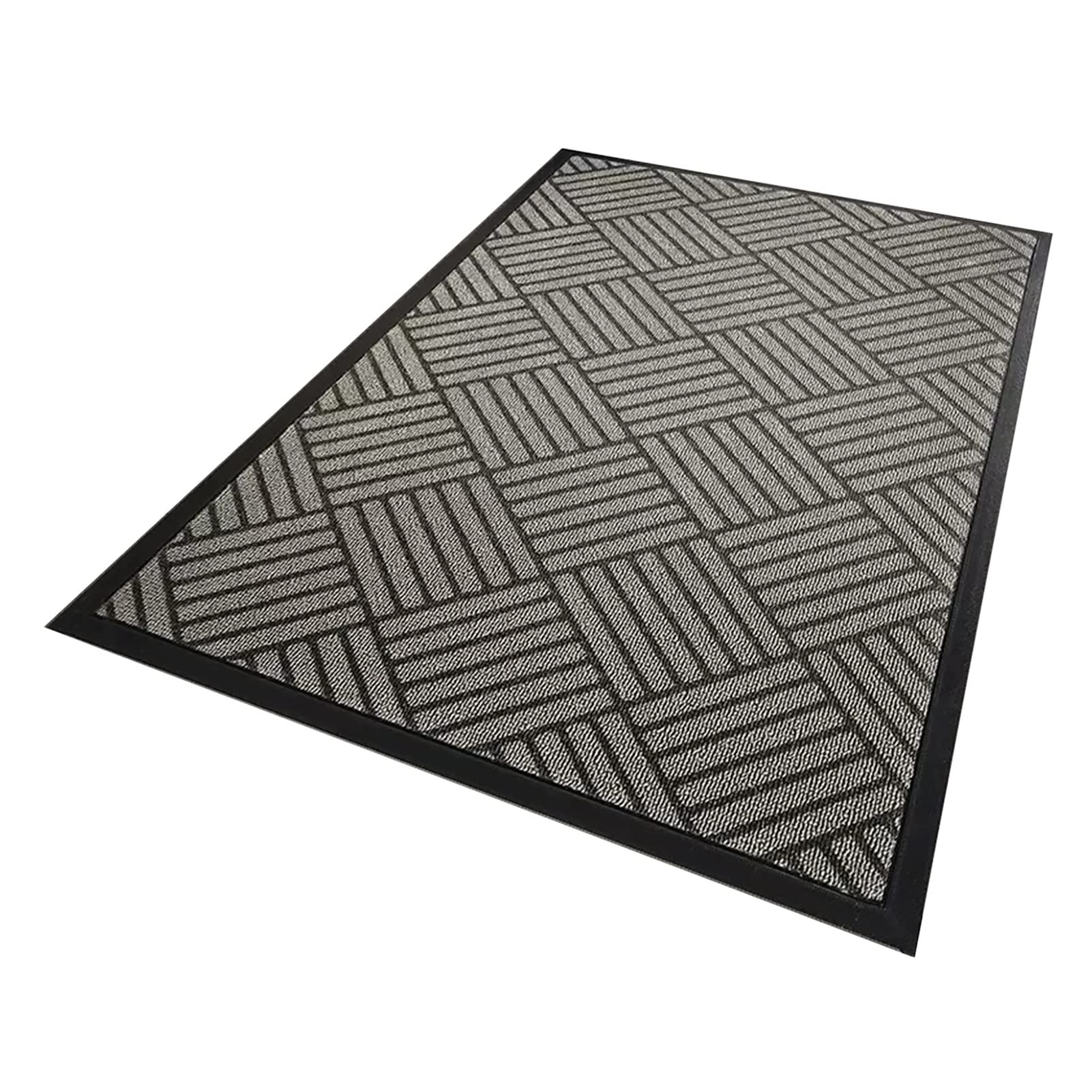 rutschfeste Fußmatte für den Innenbereich, waschbar, großer Willkommens-Fußmattenläufer für den Außenbereich, grau, 45/60/90/120 cm breite Eingangs-Boden-Komfortmatten (Größe: 60 x 90 cm/23,