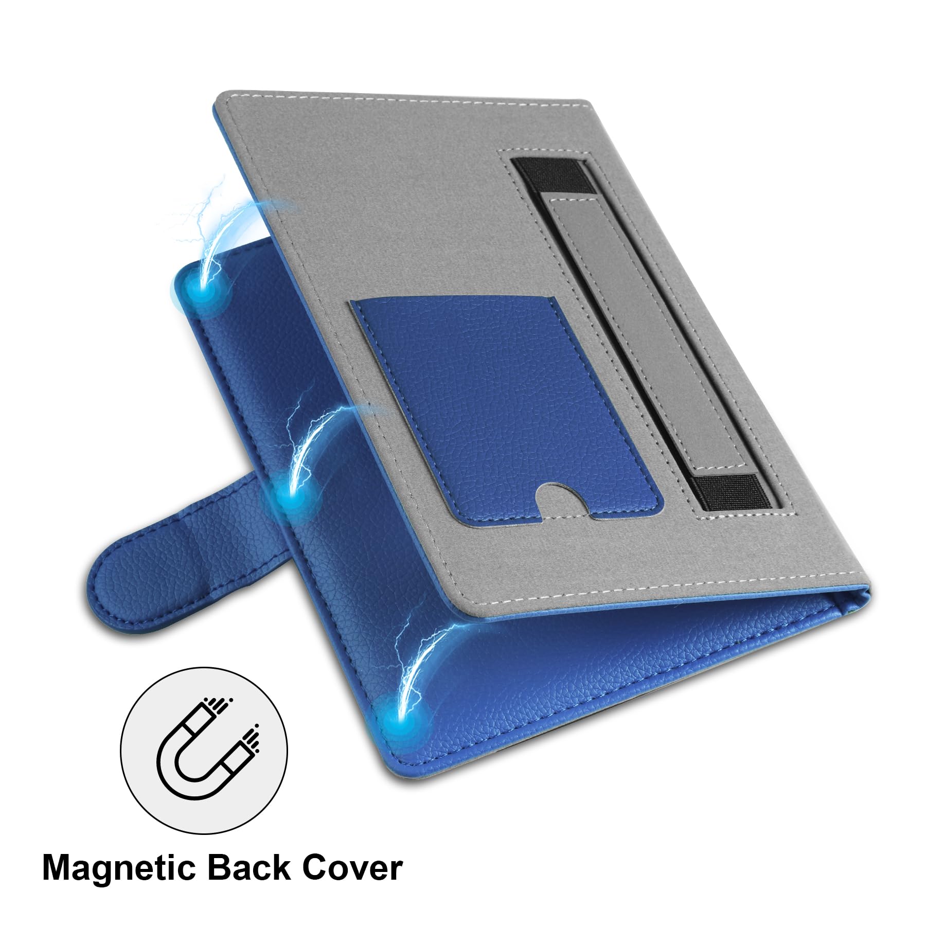 HoYiXi Universale Custodia per 6.8 pollice,7 pollice eReader Compatibilità Kindle Paperwhite/Kobo Clara HD/Kobo Clara 2E/PocketBook/Tolino/Sony 6”-6.8“ E-Book Reader Cover Case,blu