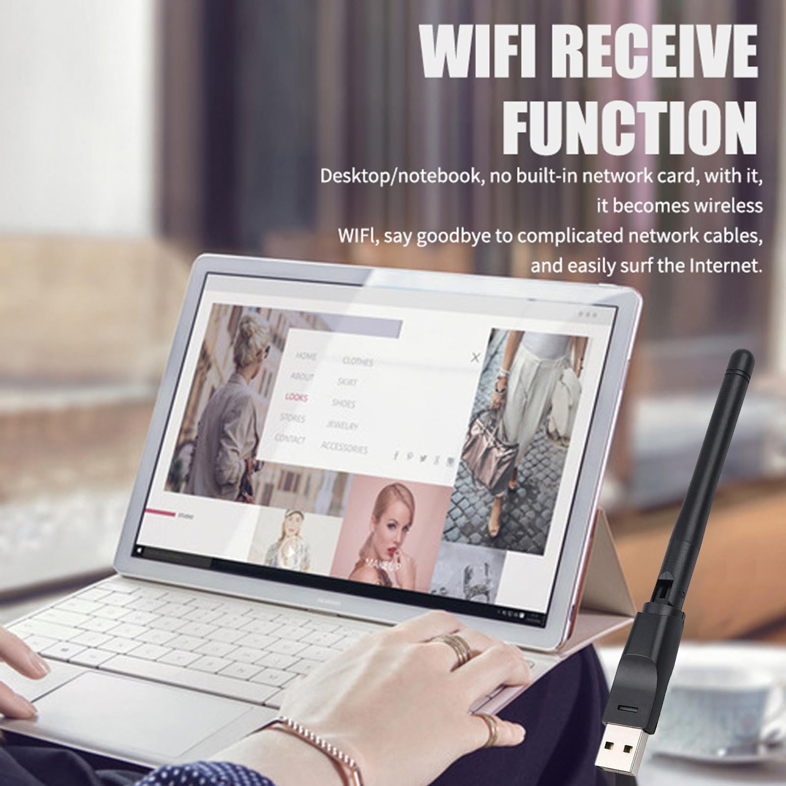 Adaptateur WiFi MT7601 carte réseau sans fil 2dB antenne externe récepteur signal