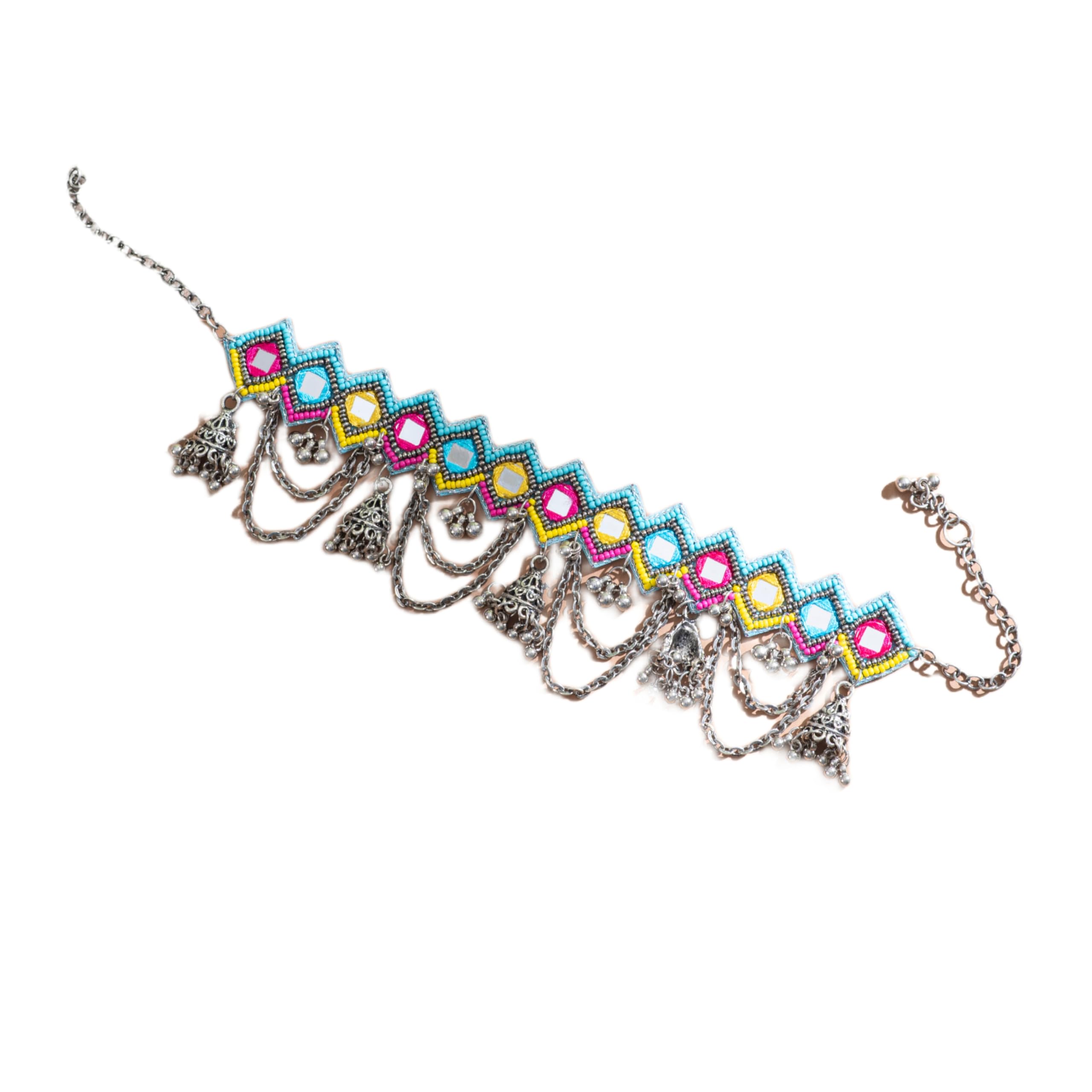 UnfoldSelf Necklace Choker Set For Women, Girls | Handmade Oxidized, Stylish & Latest Aesthetic Jewelry for Wedding, Birthday & Festivals | Fancy Product for Party - Multicolor (B0CWV8SHJX) Amazon Price History, Amazon Price Tracker