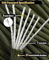 Vista 2 de CVLIFE Correa de Rifle 550 Paracord de 2 Puntos con Giratorio Tri-Lock para Caza y Exteriores