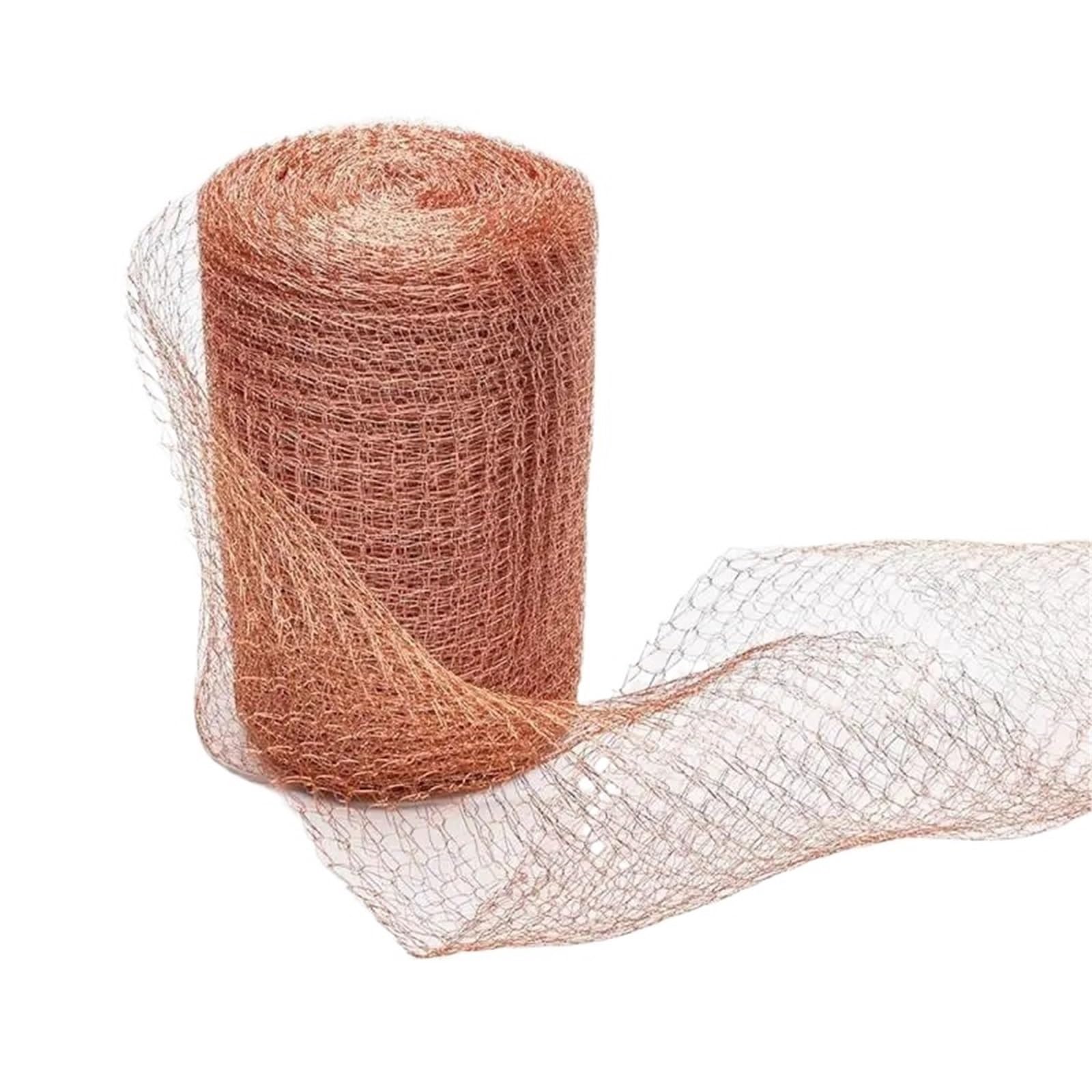Copper Mesh 1~15M Copper Wire Mesh, Signal Shielding Net, Durable Metal Garden Netting for Home Decor, DIY & Plant Support(12.7cm x 12m)