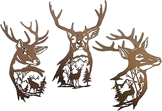 Metal Deer Wall Decoration  Wall Art  Rural Forest Hunting  Cabin Decoration Han - Compare price