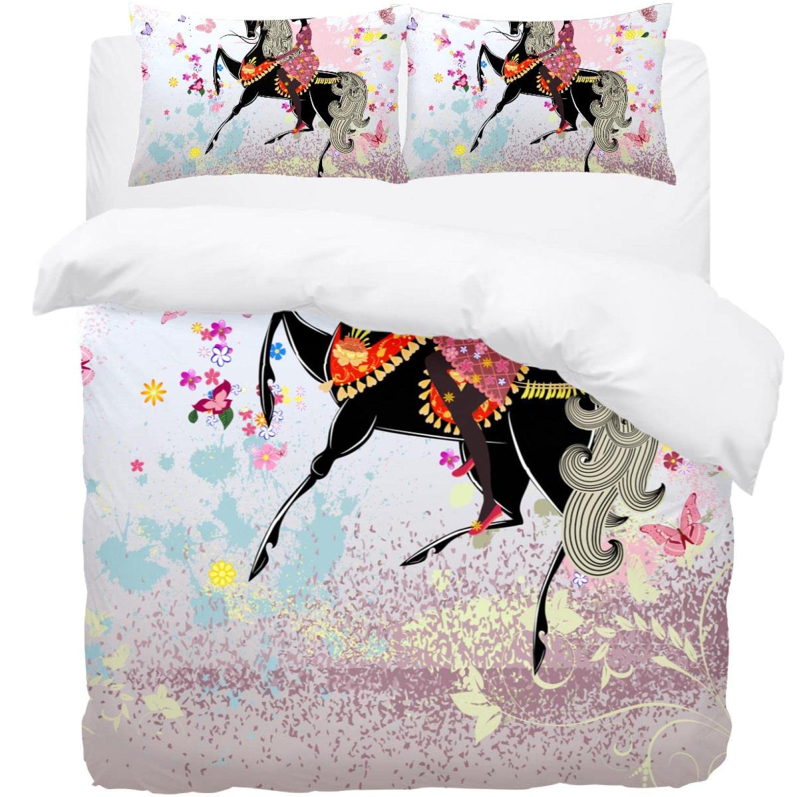Housse de couette fée et papillon rose pour un lit fille chaleureux et doux