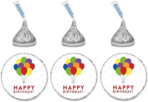 Andaz Press etiquetas con pegatina para chocolate, cumpleaños, Balloons