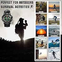 Vista 5 de Reloj militar digital de supervivencia 23 en 1, reloj táctico multifuncional y con correa ajustable para hombre, resistente al agua