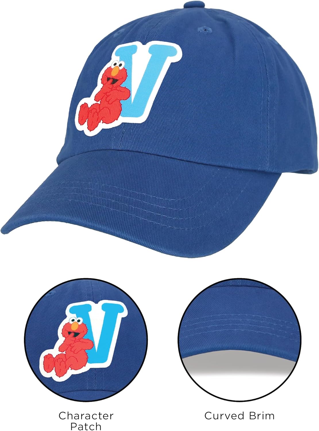 Sesame Street Elmo & Abby Kids Toddler Cap with Initial, Toddler Boys Hat, Youth Girl Baseball Cap, Cute Toddler Baseball Cap - Image 4