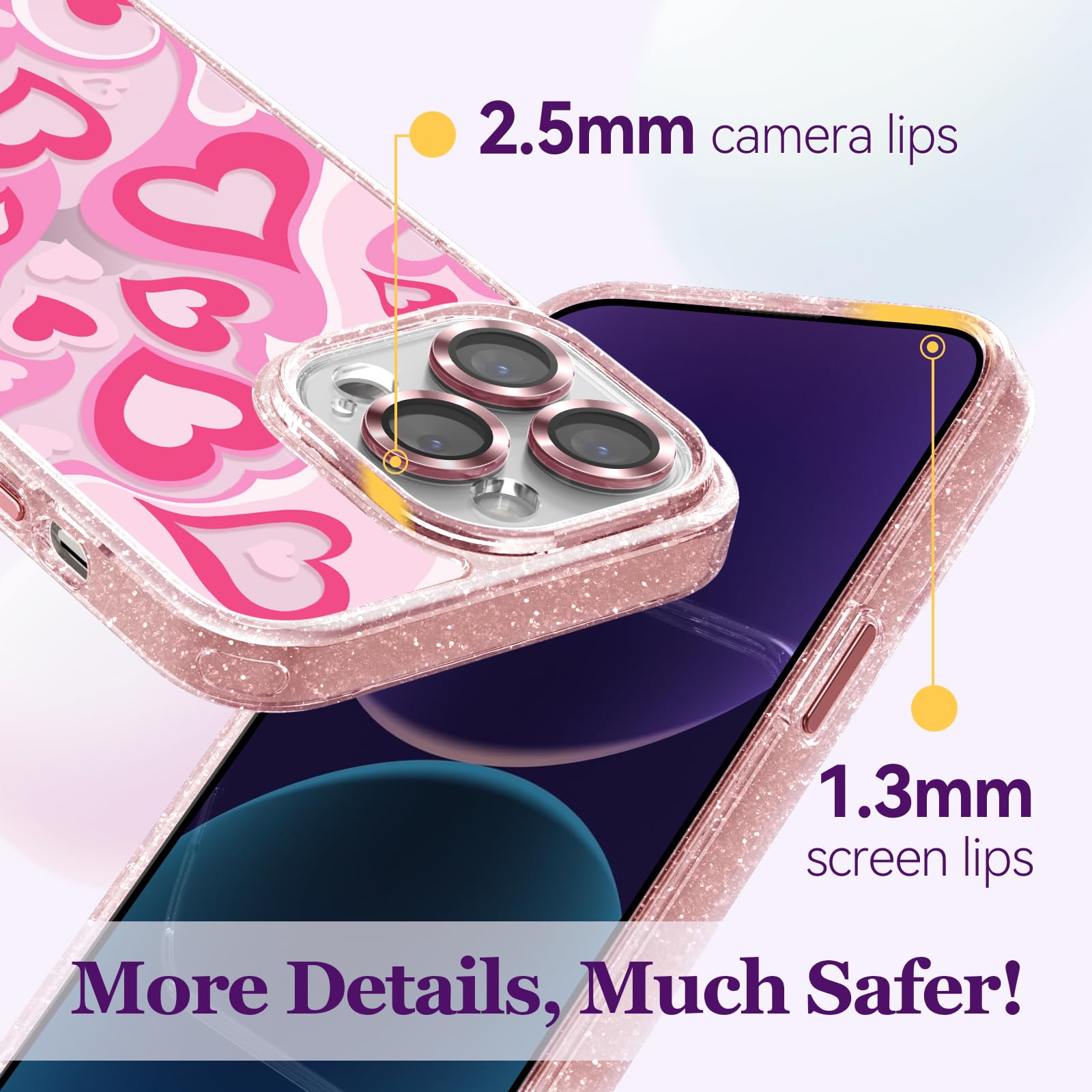 Amazon.co.jp: casevivid iPhone 14 Pro用にデザイン ケース ピンク