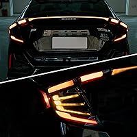 Vista 8 de Vland Luces traseras led compatibles con Honda Civic Hatchback de 10ª generación 2018-2021 (NO para Coupe) con animación dinámica con señal de luz