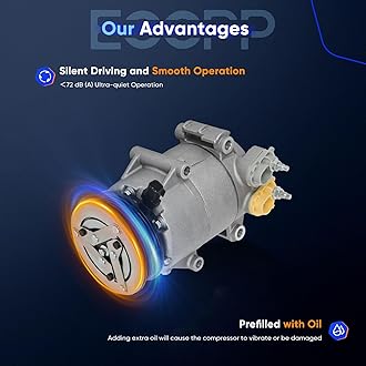 ECCPP A/C Compressor with Clutch 2014-2019 Fit for Ford Fiesta 1.6L AC Compressor