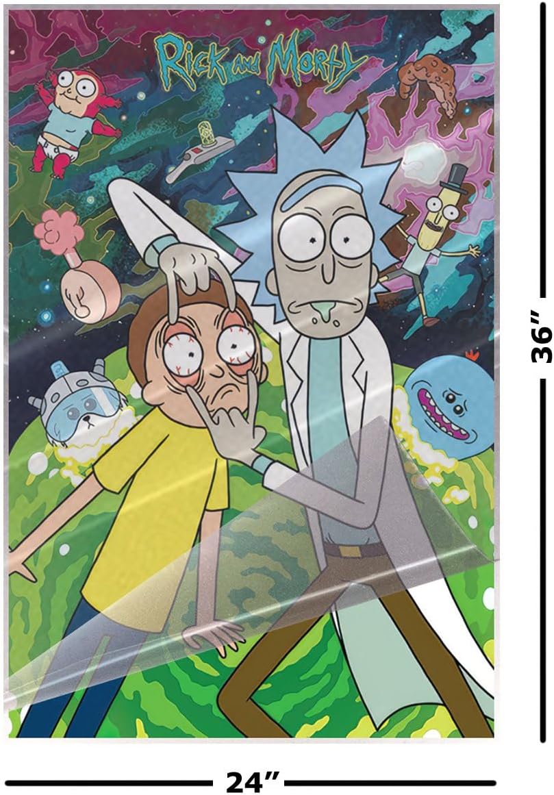 POSTER STOP ONLINE Rick and Morty - TV Show Poster (Watch! - Eyes) (Size: 24" x 36") (Laminated Poster & Strips)