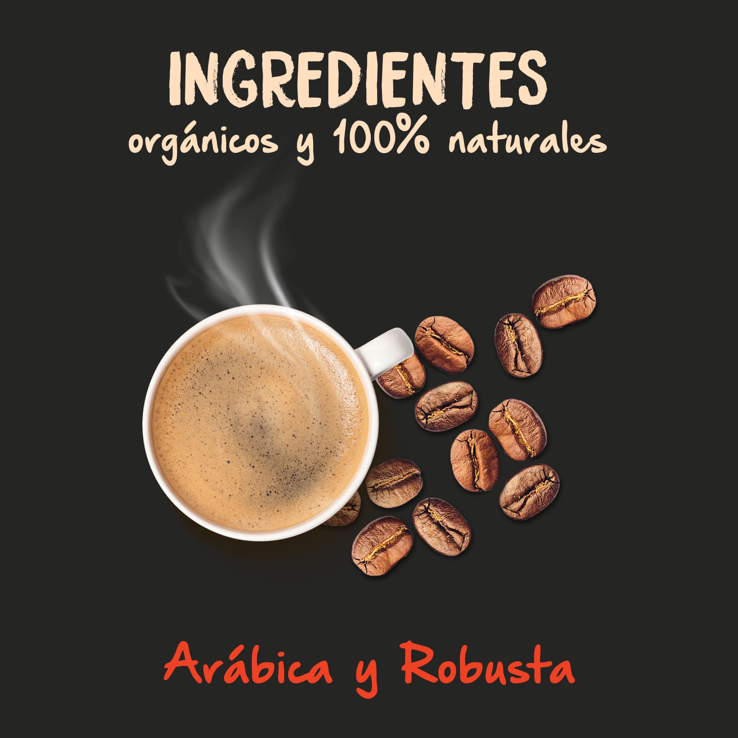 NATURELA Café Ecológico en Grano | Torrefacción Lenta 100% Arabica y Robusta | Mezcla premium exclusiva para espresso, prensa francesa o café de filtro - Bolsa de 1 kg