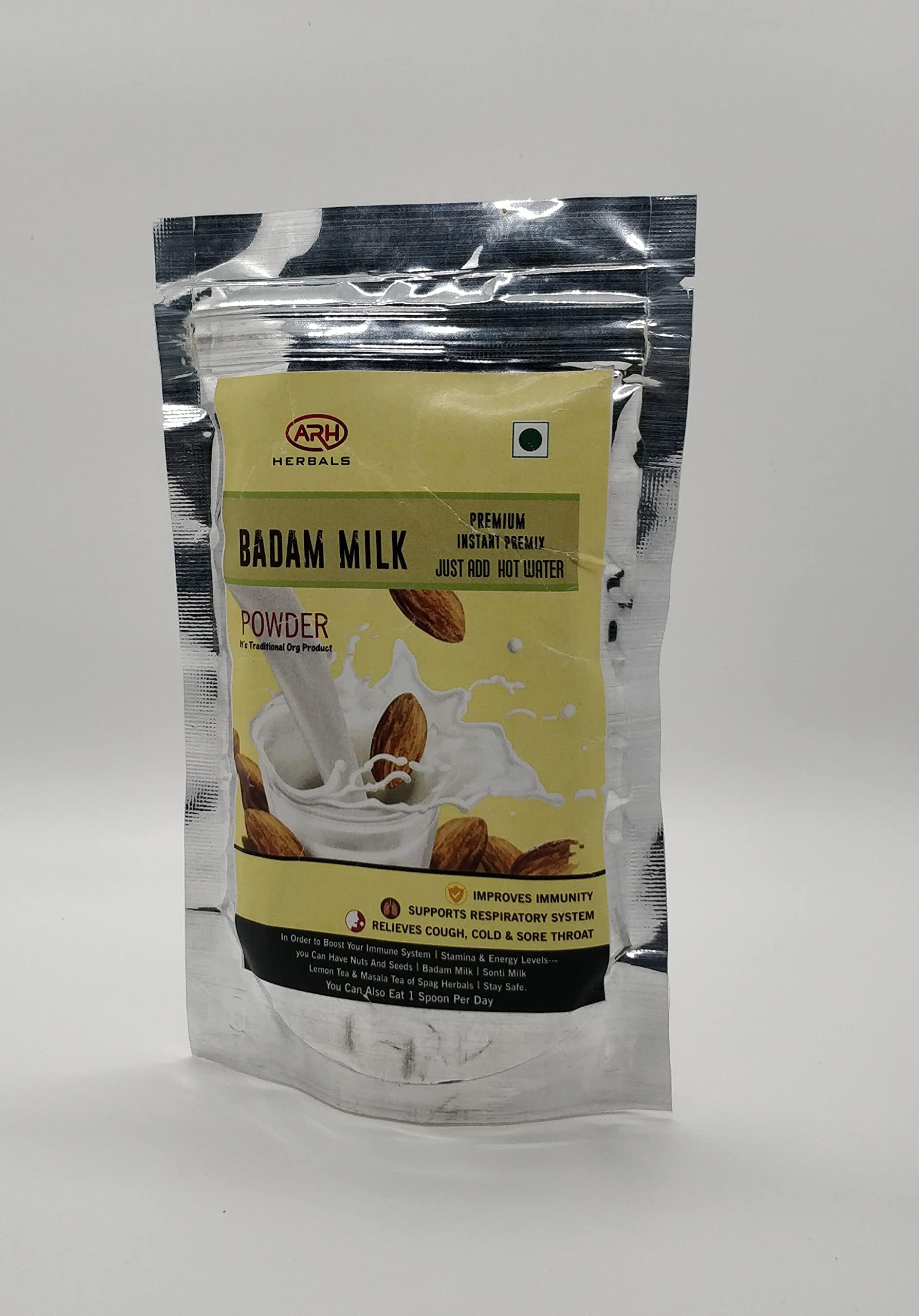 ARH Milk Booster Real Kesar Elaichi Badam Milk Masala With 18 Dry Fruits, Seeds & Turmeric Healthy Drink