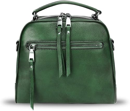 Miniatura 3 de Bolso de cuero genuino para mujer, estilo retro, hecho a mano, con asa superior, bolso cruzado de diseñador