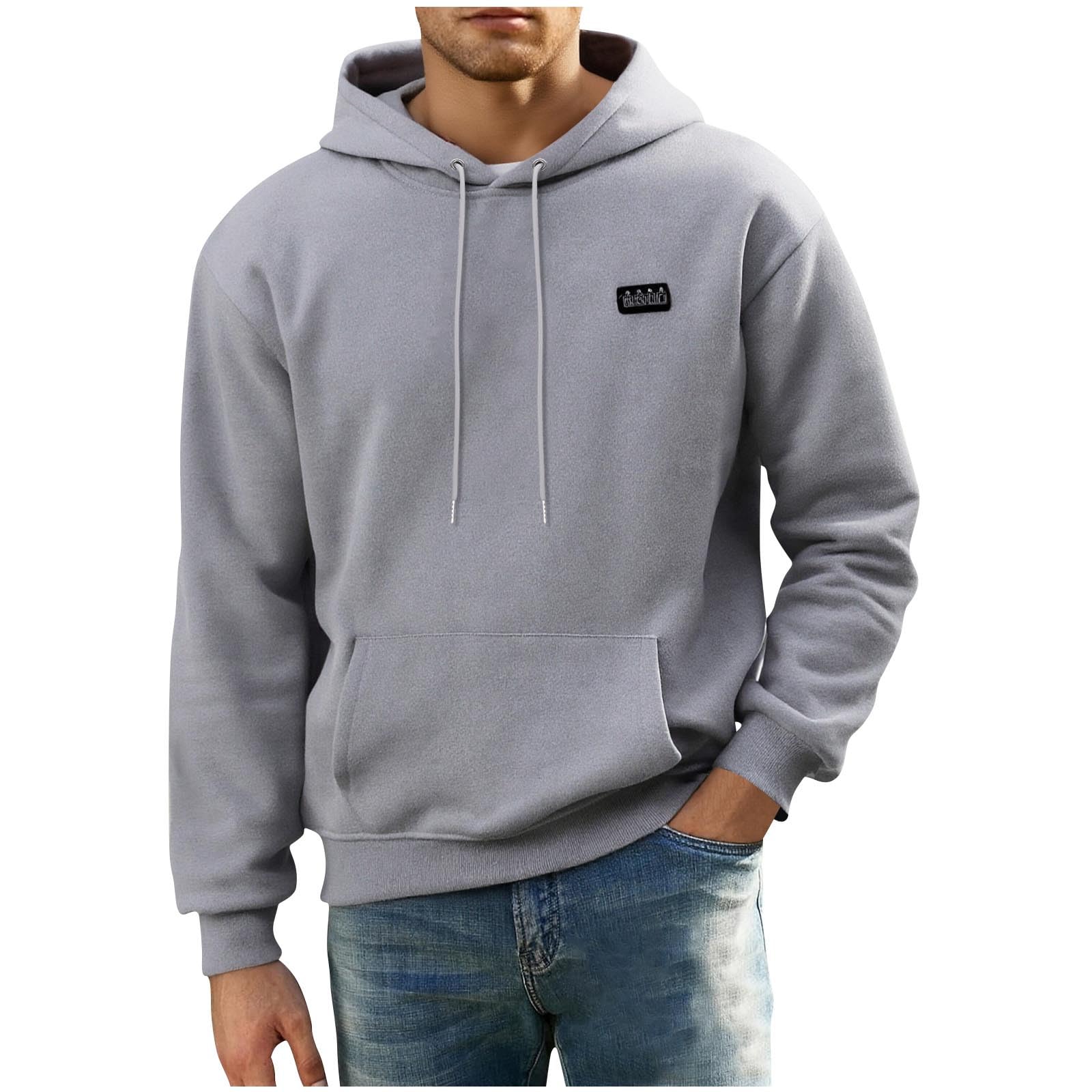 Beheizbare Hoodie Herren Winter Sweatshirt mit Kapuze Warm Kapuzenpullover