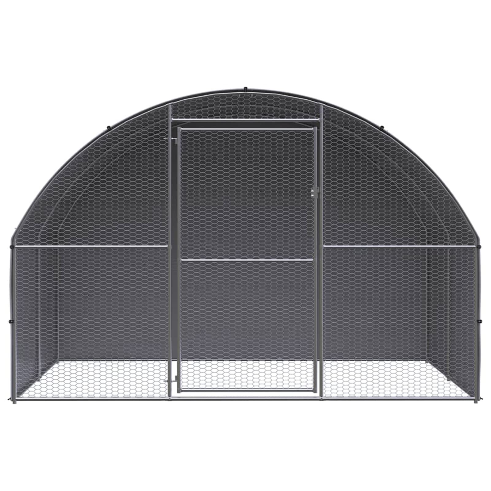 Pollaio per Galline da Esterno, Gabbia per Galline, Pollaio Grande in Acciaio Zincato 3x2x2 m
