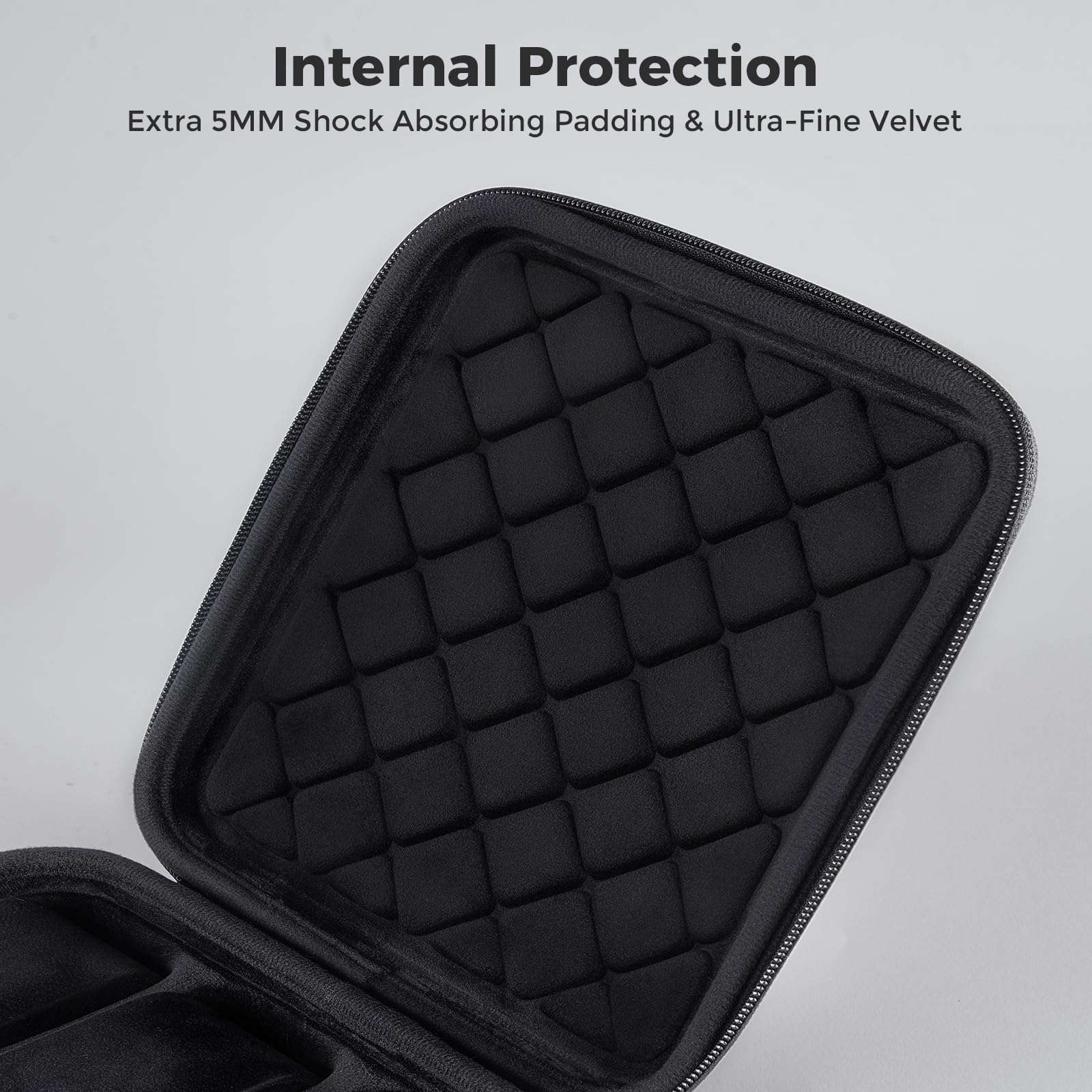 ProCase Uhrengehäuse Reise-Uhrenetui mit 6 Fächern, Tragbare Uhrenbox Aufbewahrungsbox für Uhren, Watch Travel Case Organizer für Damen Herren -Schwarz