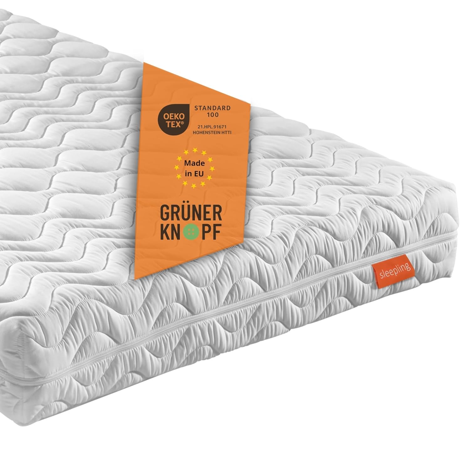 sleepling 193916 7 -Zonen Kaltschaummatratze Bodyprotect 500 | Wende Matratze mit Duo Härtegrad 2 & 3 | Made in EU | Wendegriffe | Waschbar 60 Grad…