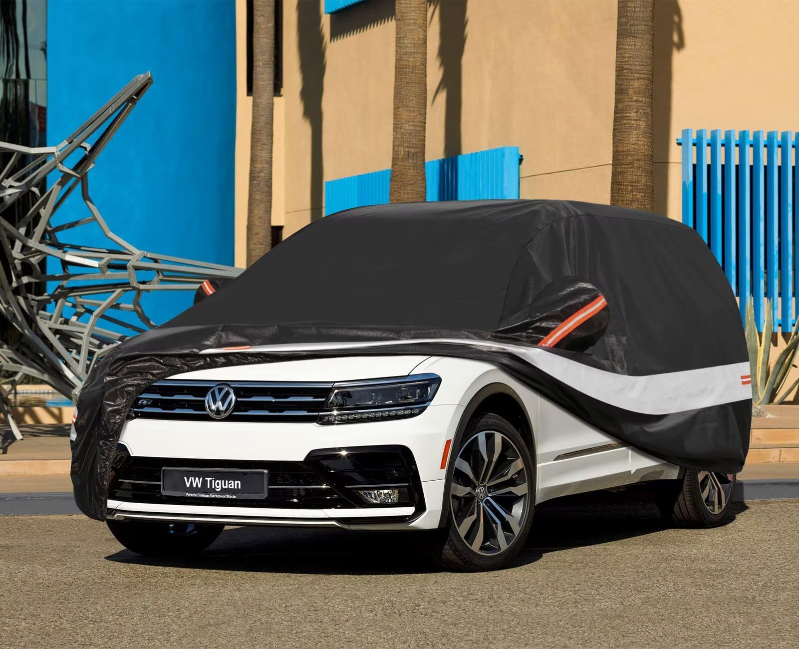 Pokrowiec na samochód SUV pasuje do VW Tiguan Volkswagen Tiguan Limited (2007-2025), 10 warstw, pełny garaż, plandeka na samochód, 100% wodoszczelna, do użytku na zewnątrz