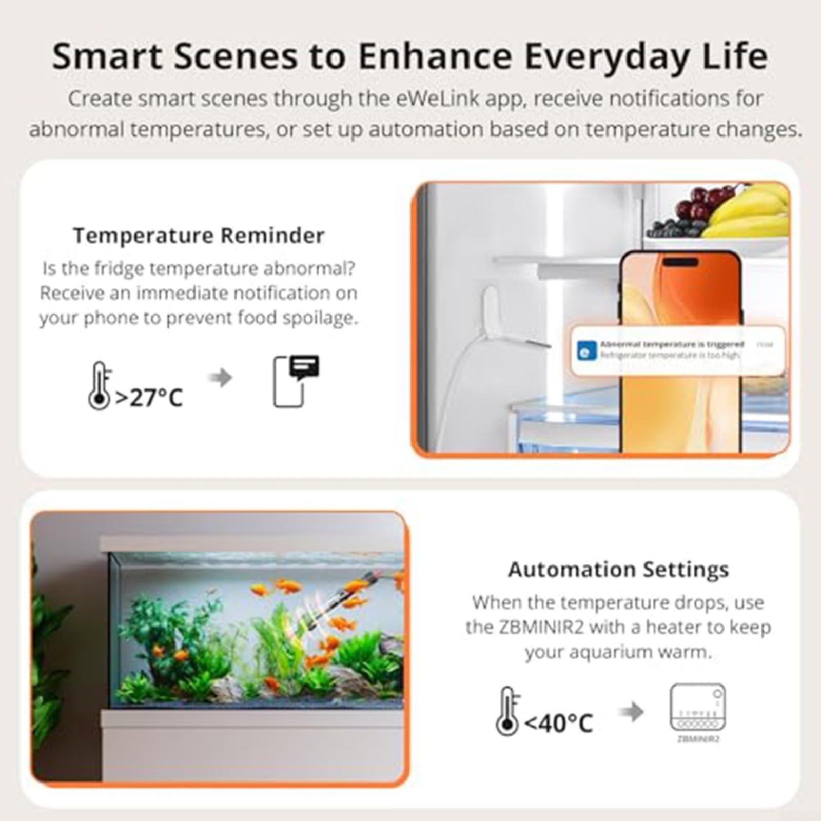 SNZB-02LD - Sensor de temperatura para Zigbee, resistente al agua IP65, con sonda de 1,5 m, pantalla LCD de -40 a 115 °C